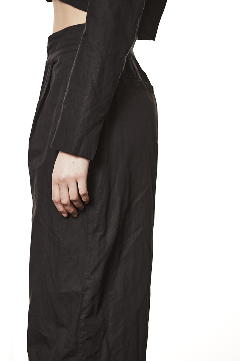 WOVEN WIDE-LEG TROUSERS