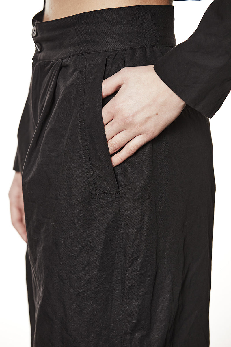 WOVEN WIDE-LEG TROUSERS