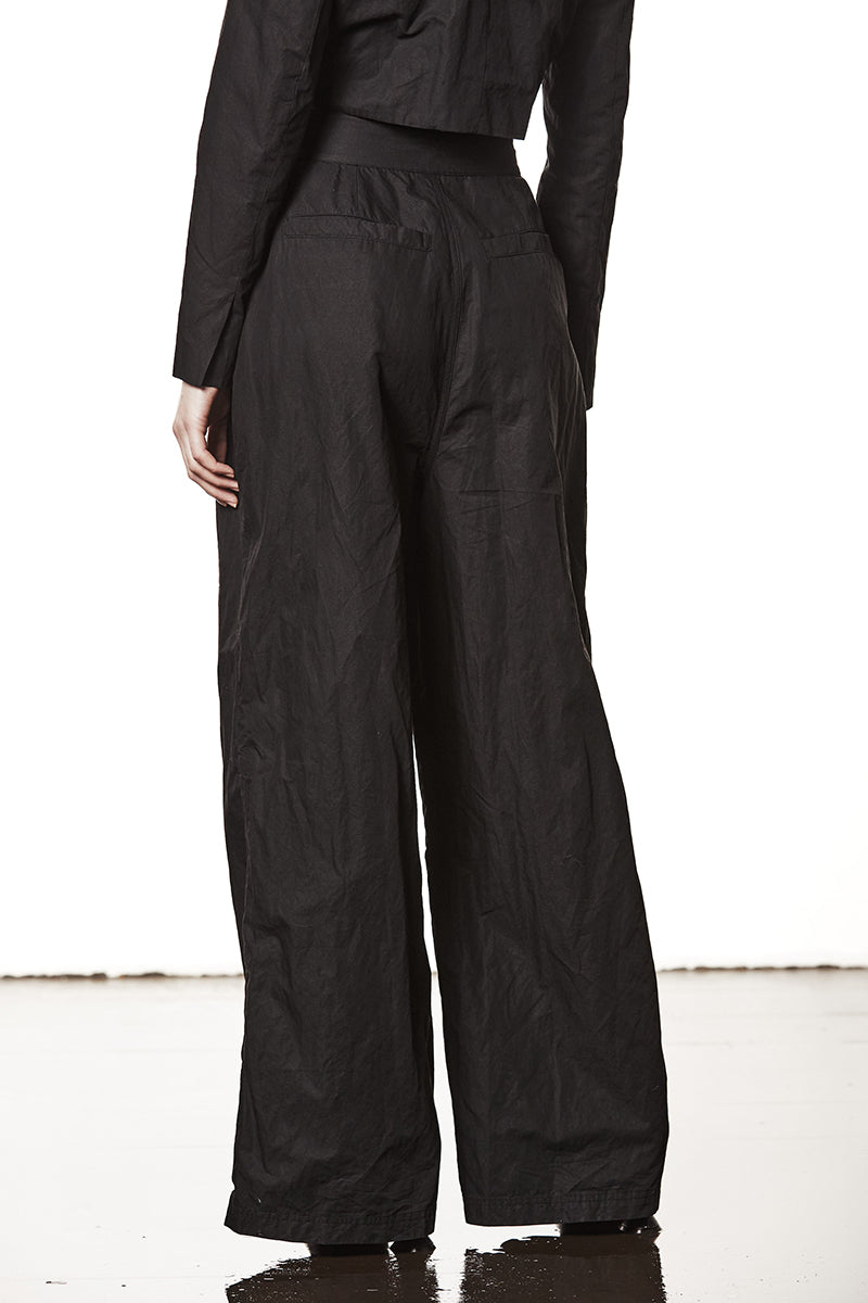 WOVEN WIDE-LEG TROUSERS