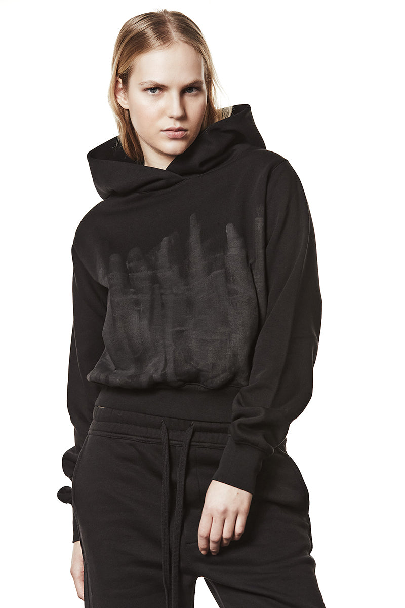 HAND PAINTED HOODED SWEATSHIRT