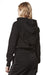 BLACK HOODED SWEAT JACKET