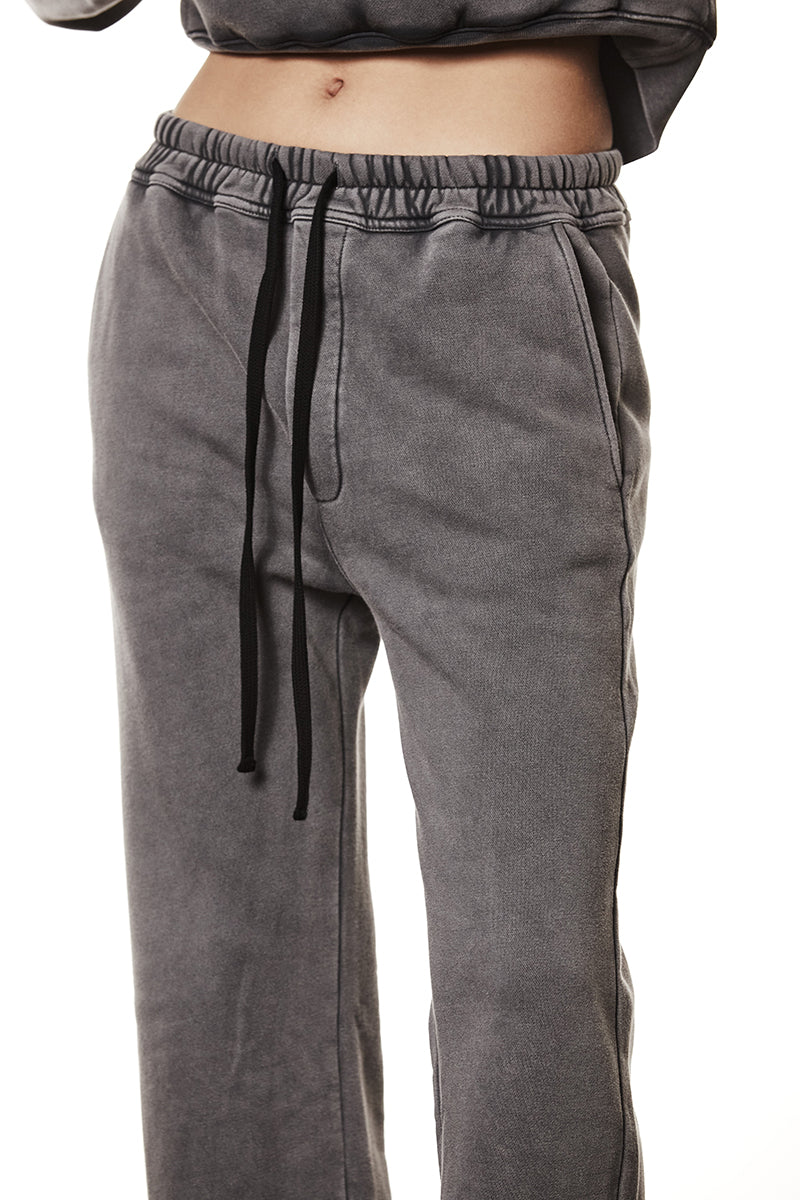 USED GREY DYED SWEAT PANTS