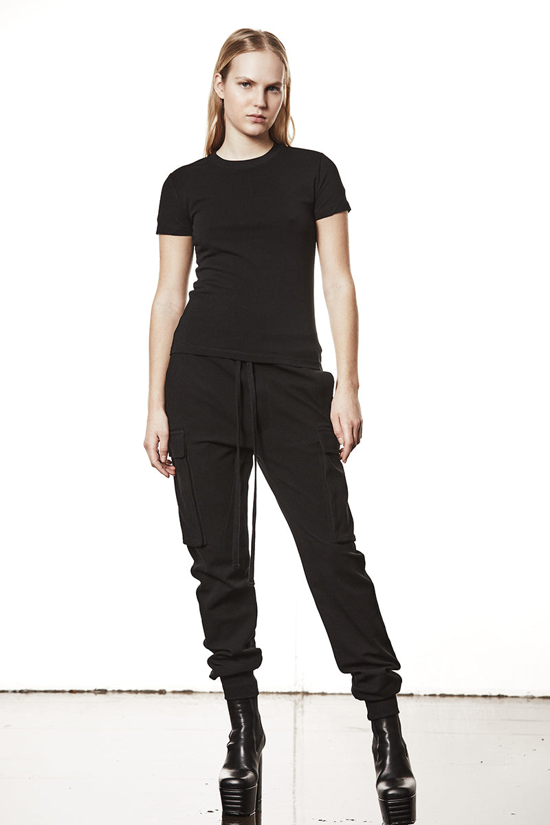 BLACK BASIC MODAL BLEND TEE