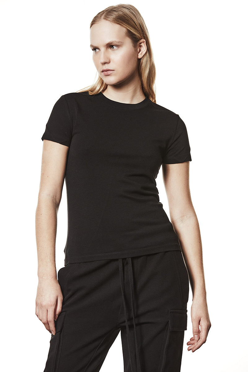 BLACK BASIC MODAL BLEND TEE