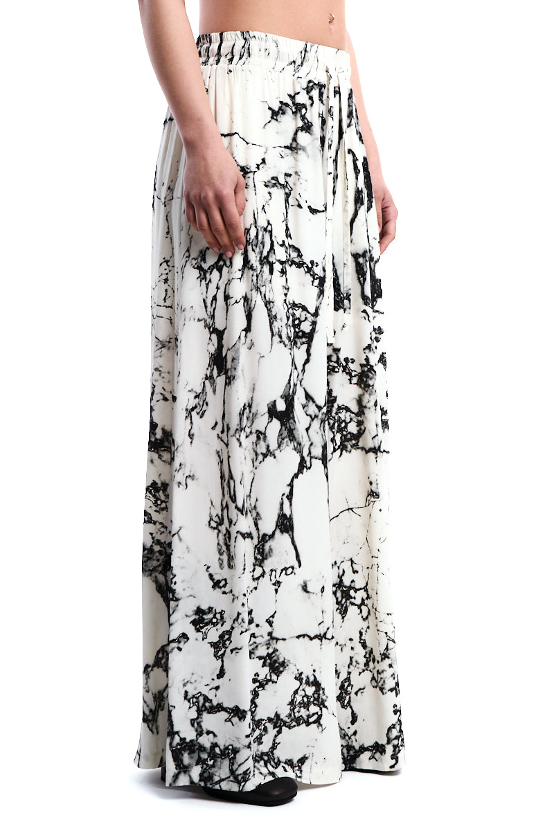 PRINTED VISCOSE PALAZZO TROUSER