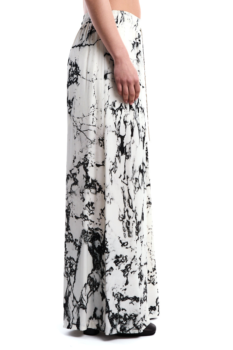 PRINTED VISCOSE PALAZZO TROUSER