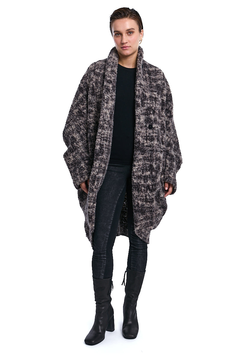 BEIGE UNISEX WOOL OVER JACKET