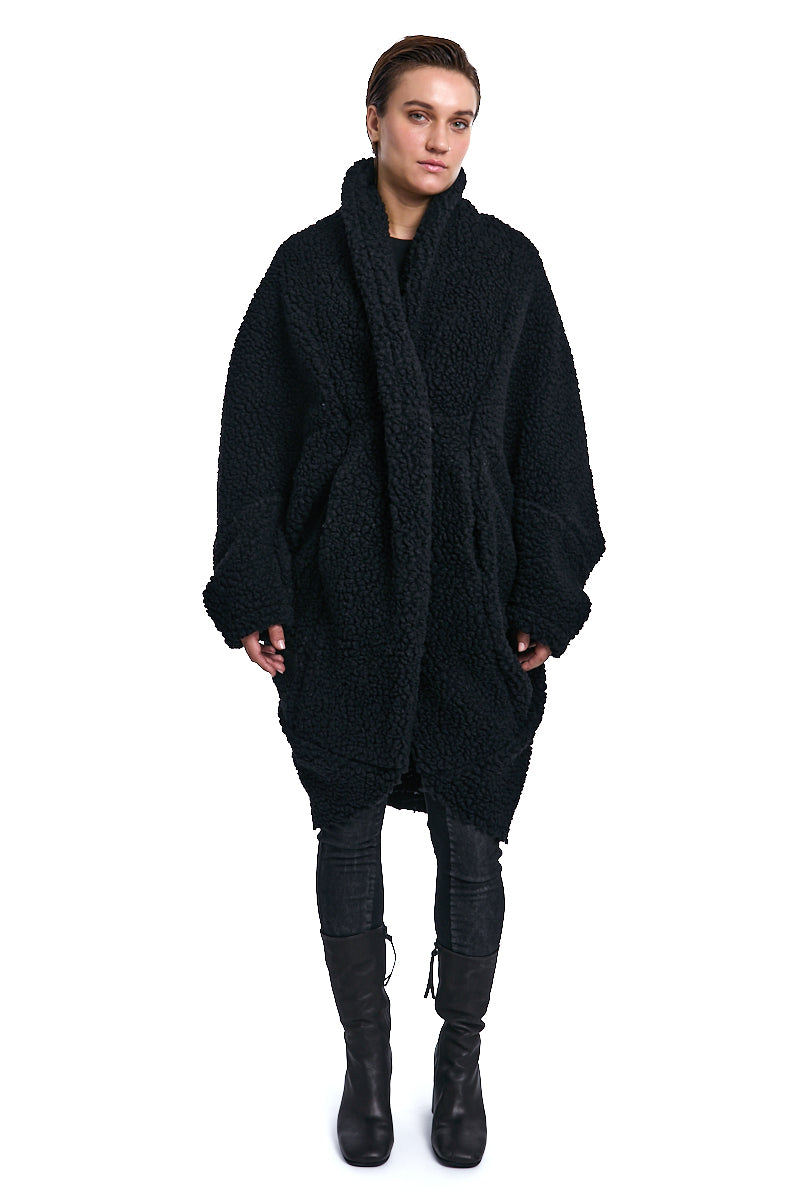 BLACK WOOL UNISEX JACKET