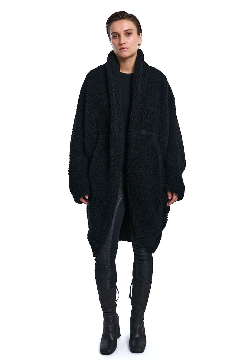 BLACK WOOL UNISEX JACKET