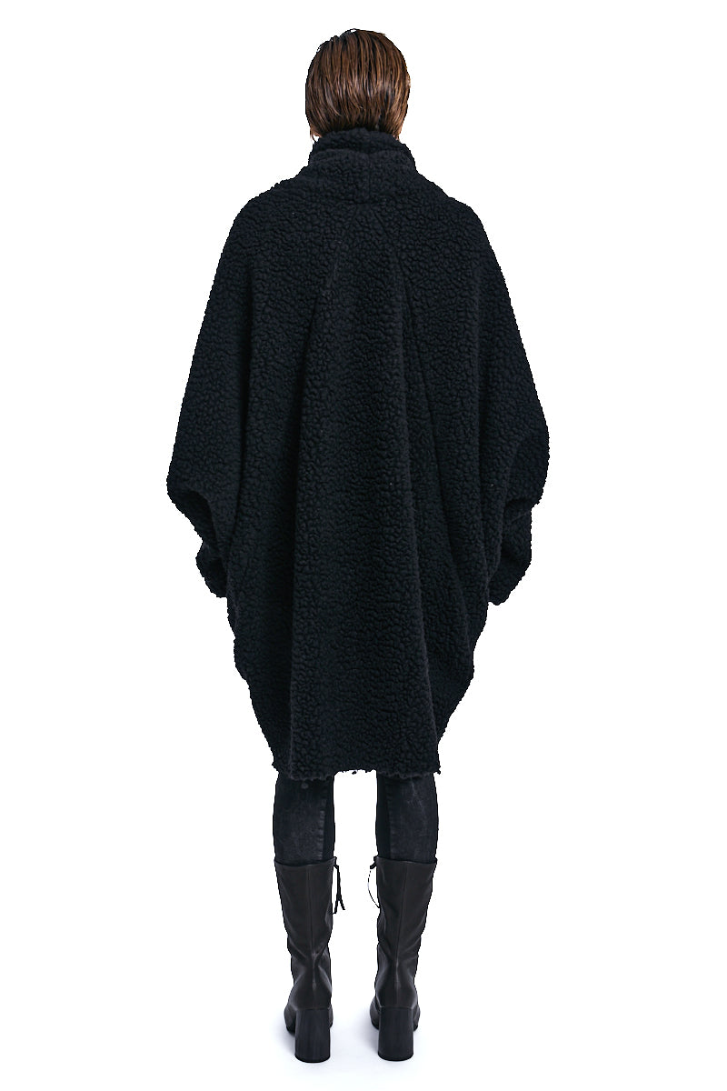 BLACK WOOL UNISEX JACKET