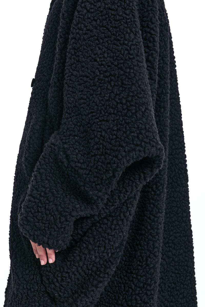 BLACK WOOL UNISEX JACKET