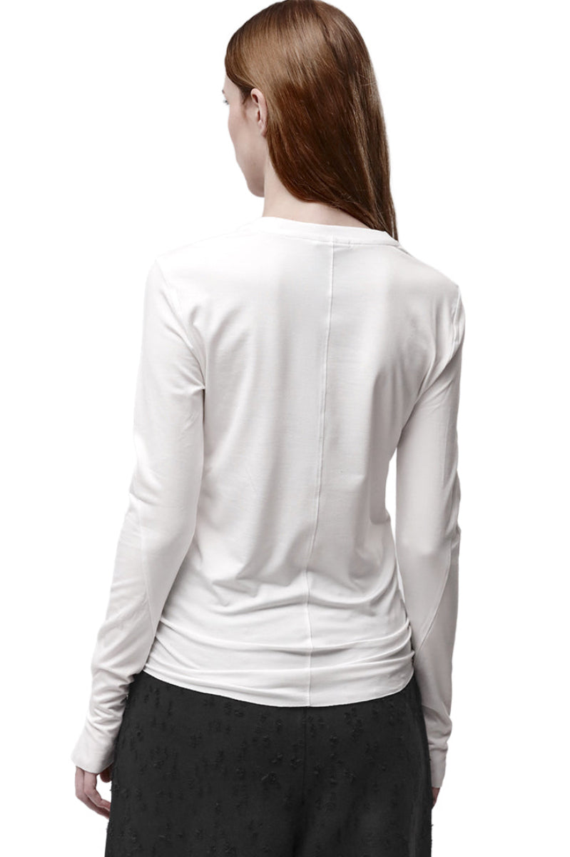 OFF WHITE RAW CUT VISCOSE LONGSLEEVE
