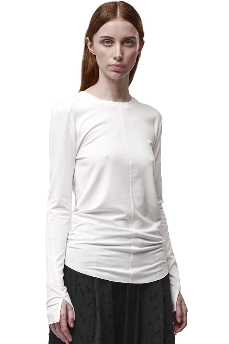 OFF WHITE RAW CUT VISCOSE LONGSLEEVE