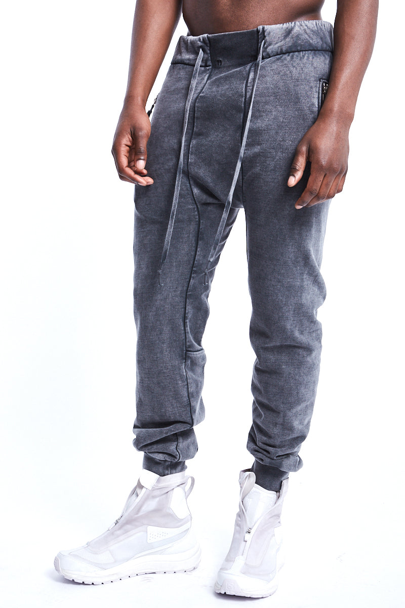 Mens Modern Trousers / Neutral Grey Wool Pants / Asymmetrical Trousers /  Drop Crotch Mens Pants / Urban Clothing by POWHA 