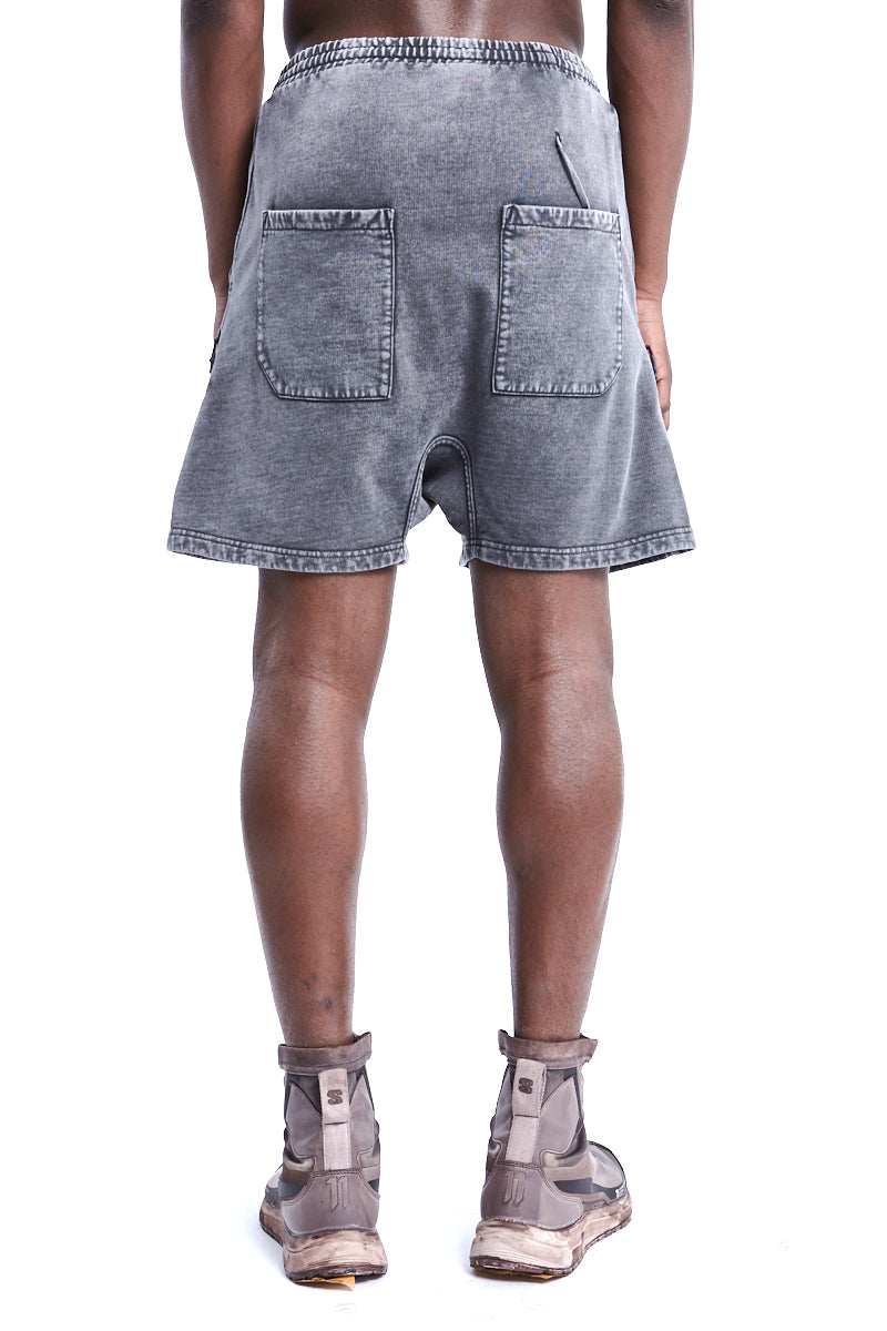 11 By BBS | Shop Online | P27 - Acid Grey Drop Crotch Shorts - Aleluya  Concept Store