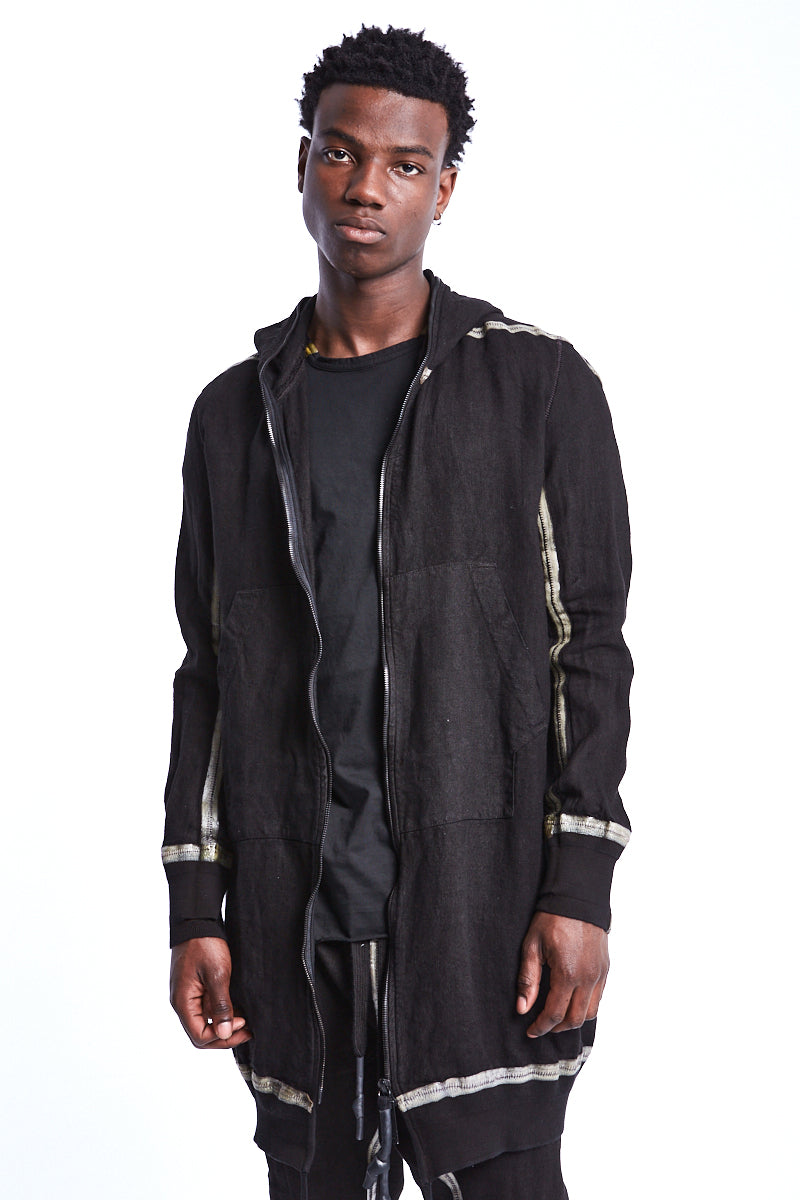 BLACK HUMANOHOOD BANDE LINEN