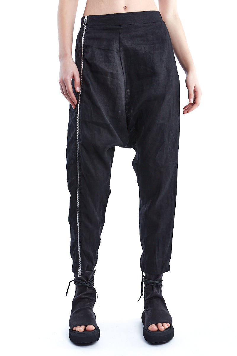 Purple Belted Drop Crotch Trousers - Saman Butik | Shop Online