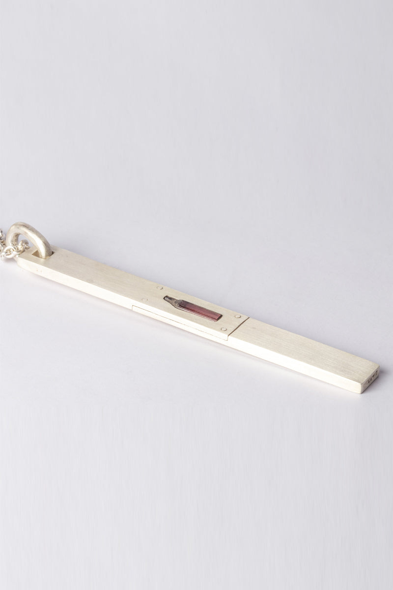 TALISMAN PLATE NECKLACE SPECIMEN (TOURMALINE, L-17-MA+TOU)