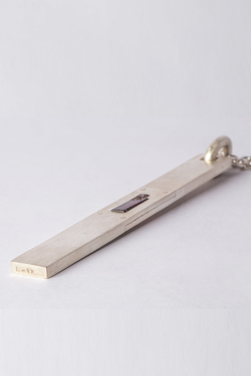 TALISMAN PLATE NECKLACE SPECIMEN (TOURMALINE, L-17-MA+TOU)