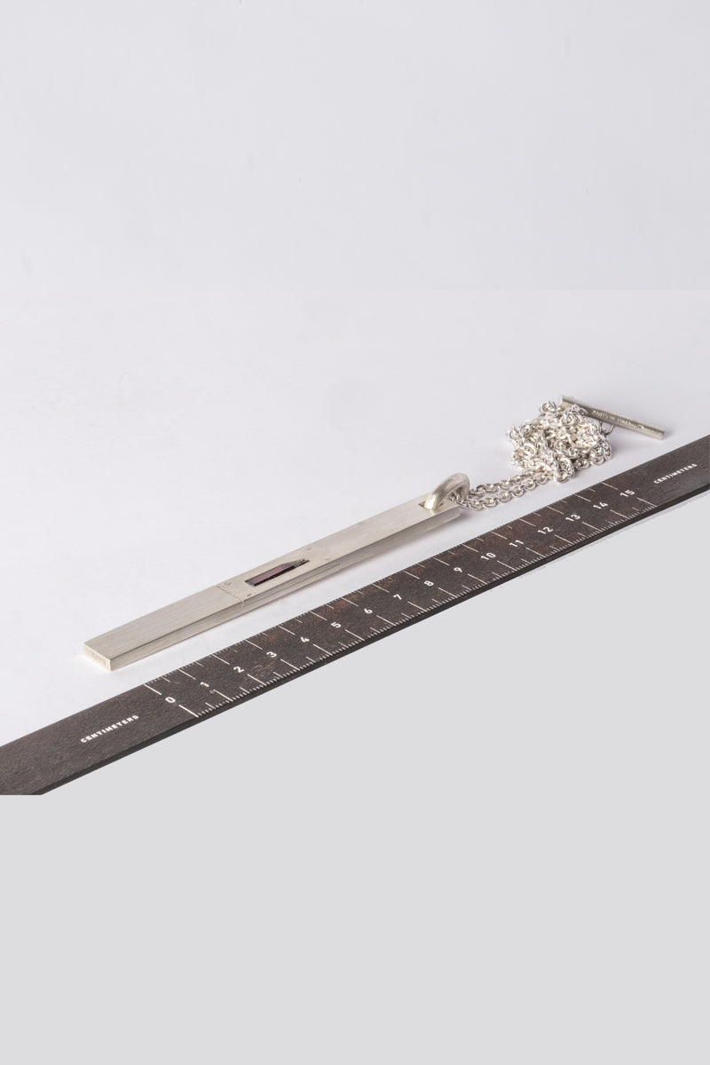 TALISMAN PLATE NECKLACE SPECIMEN (TOURMALINE, L-17-MA+TOU)