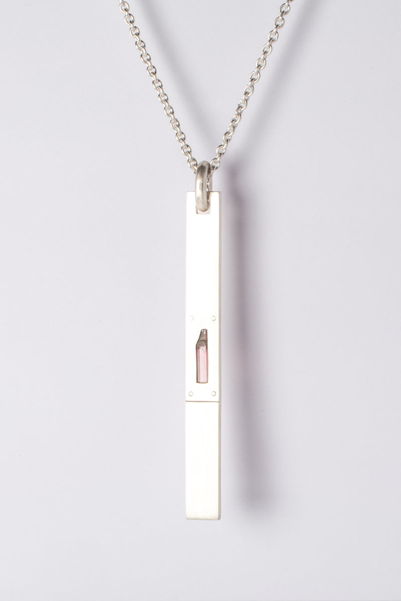 TALISMAN PLATE NECKLACE SPECIMEN (TOURMALINE, L-17-MA+TOU)