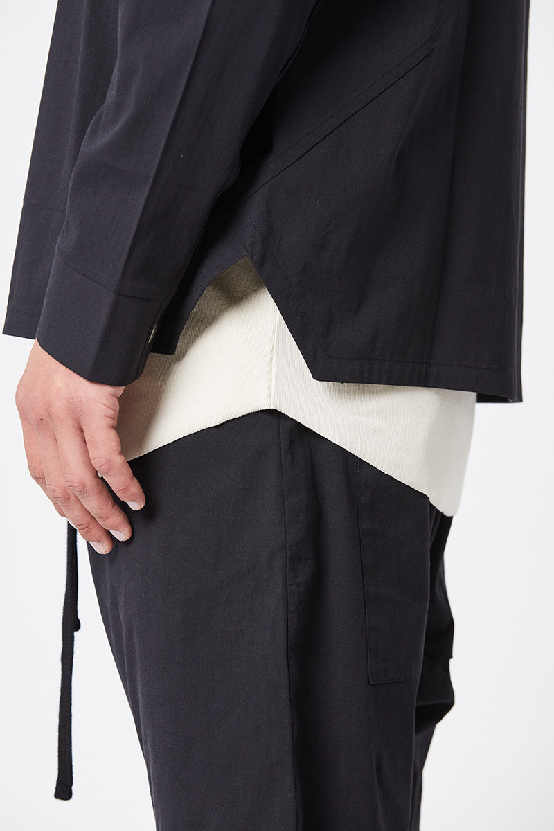 BLACK OVERSHIRT STRETCH JACKET