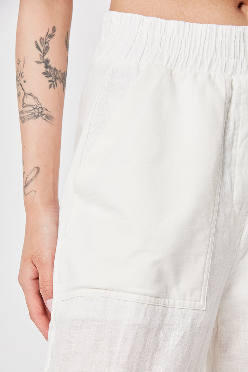 OFF WHITE WIDE LEG PANTS