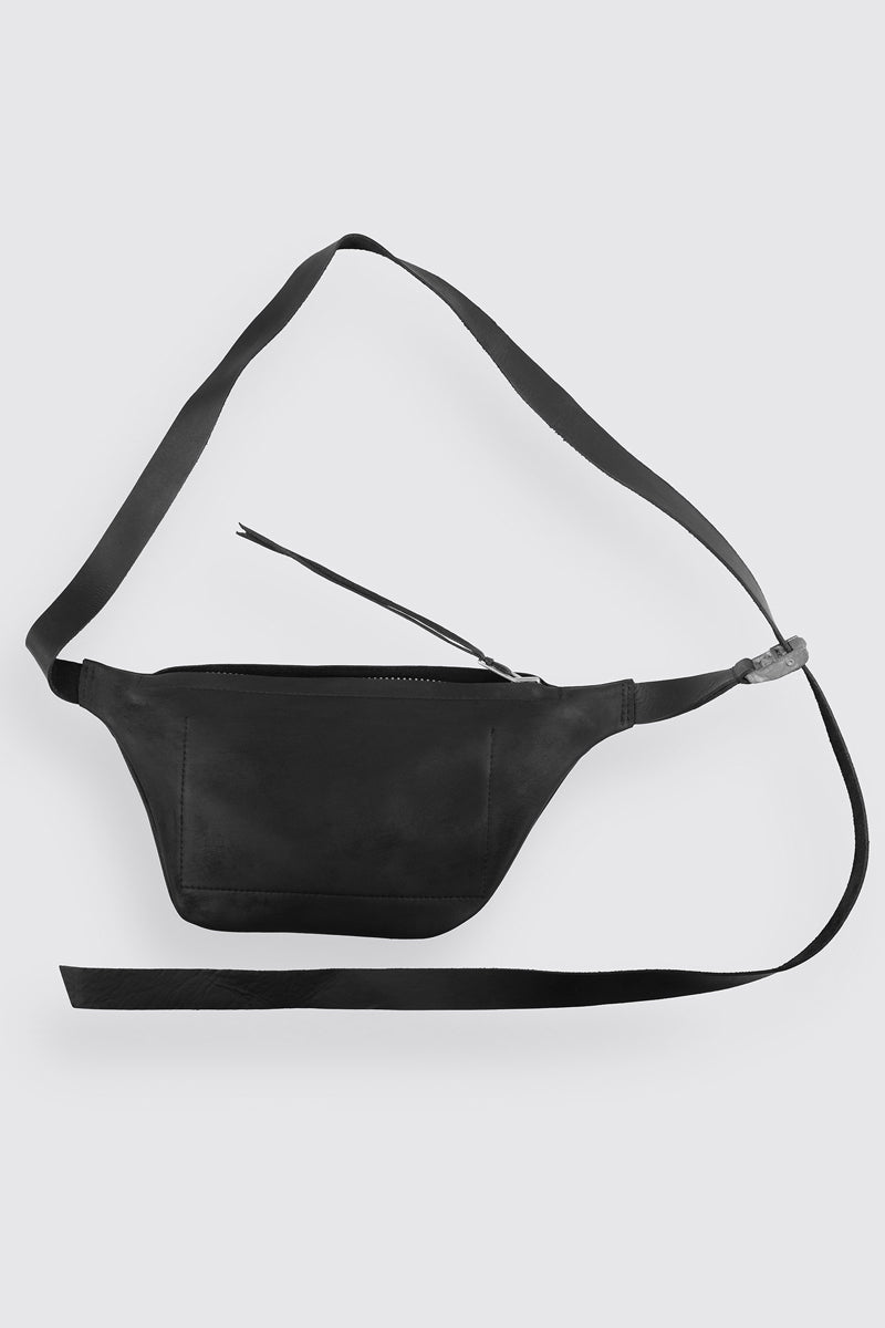 Silky Sanded Nubuck Leather Fanny Pack || 15N