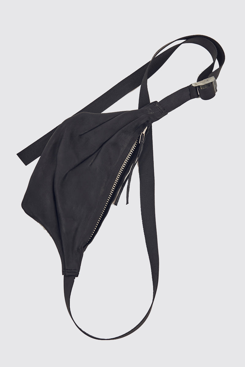 Silky Sanded Nubuck Leather Fanny Pack || 15N