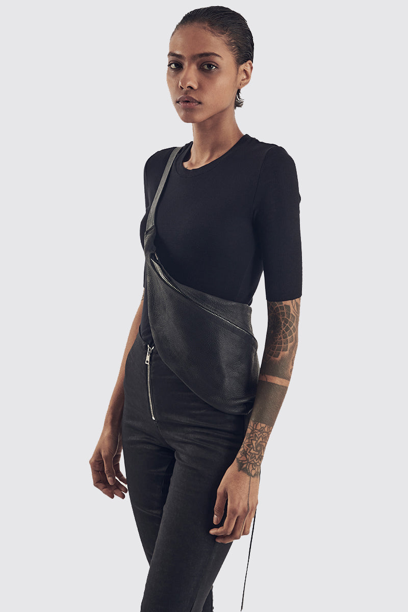 Silky Leather Fanny Pack || 3N